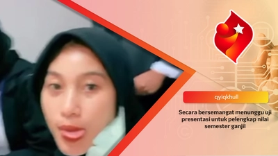 Secara bersemangat menunggu uji presentasi untuk pelengkap nilai semester ganjil