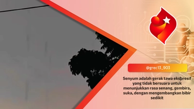 Senyum adalah gerak tawa ekspresif yang tidak bersuara untuk menunjukkan rasa senang, gembira, suka, dengan mengembangkan bibir sedikit