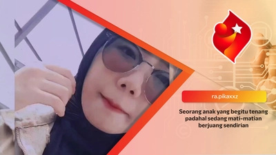 Seorang anak yang begitu tenang padahal sedang mati-matian berjuang sendirian