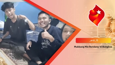 Mukbang Mie Rendang 10 Bungkus