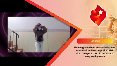Membagikan video proses latihanku, masih belum luwes tapi aku tidak akan menyerah untuk meraih apa yang aku inginkan