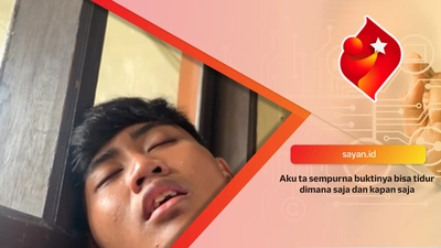 Aku ta sempurna buktinya bisa tidur dimana saja dan kapan saja